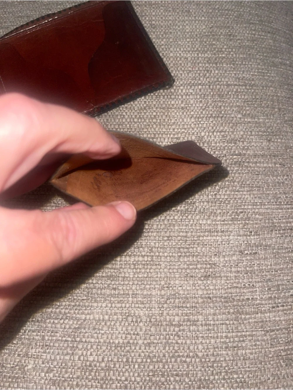 Vintage Tooled Leather Wallet with Native American Design Retro Rustic Farm